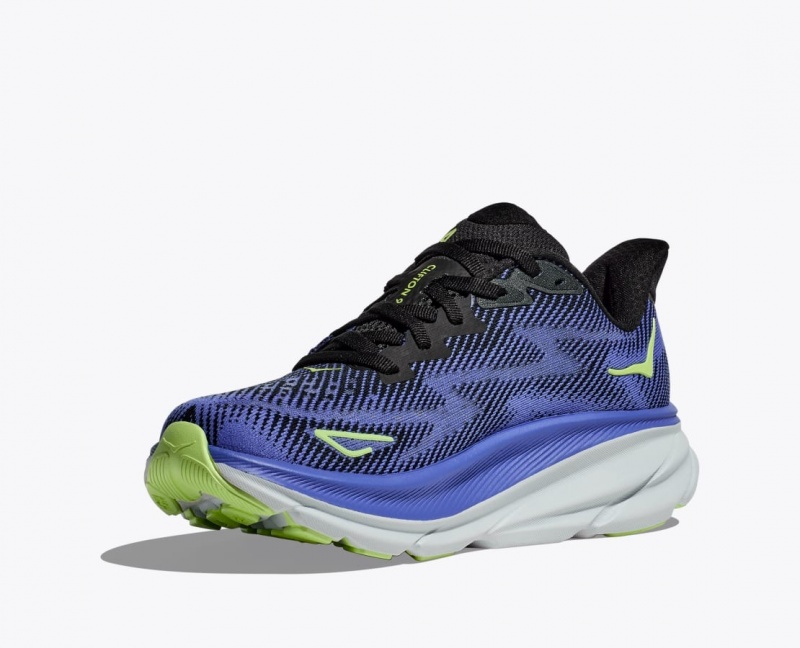 Women's HOKA Clifton 9 Running Shoes Dark Blue | 635-YCDJAR