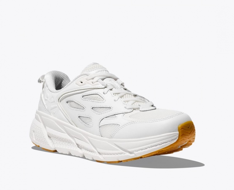 Women's HOKA Clifton L Walking Shoes White | 193-RHJBOK