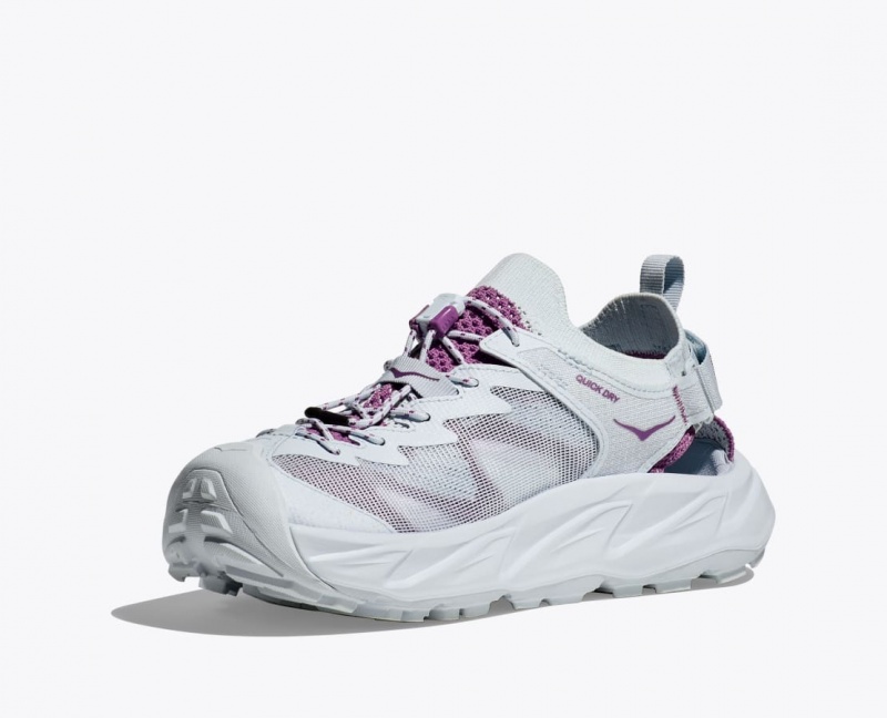 Women's HOKA Hopara 2 Sandals Grey / Purple | 620-SKMZUR