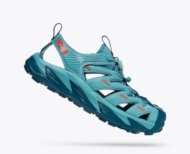 Women's HOKA Hopara Sandals Blue | 945-JVBFDL