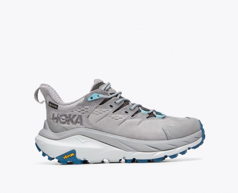 Women\'s HOKA Kaha 2 Low GTX Hiking Shoes Grey | 268-NHCXOG