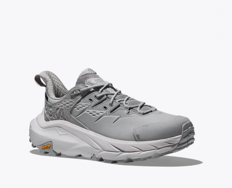 Women's HOKA Kaha 2 Low GTX Hiking Shoes Grey / Light Grey | 052-UCYWPM