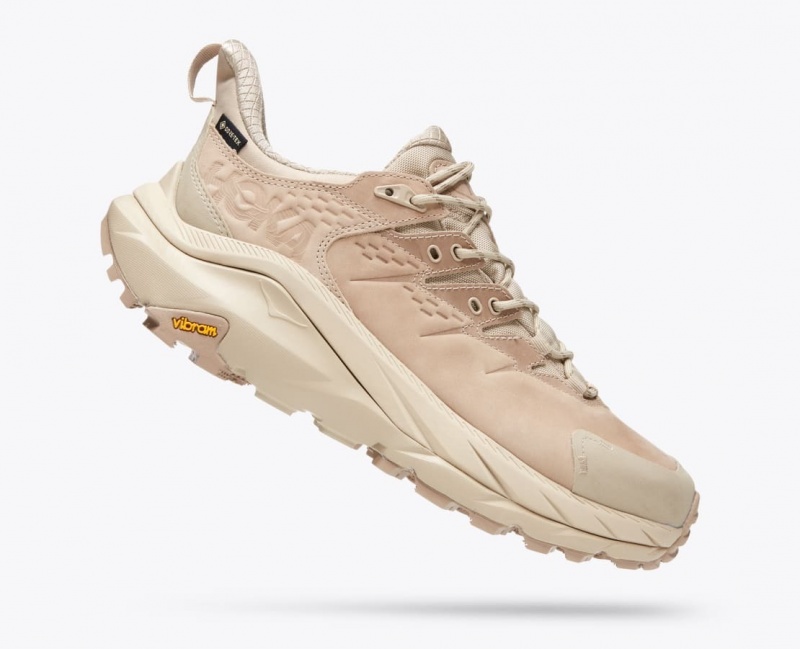 Women's HOKA Kaha 2 Low GTX Hiking Shoes Beige / Khaki | 043-TRAWZC