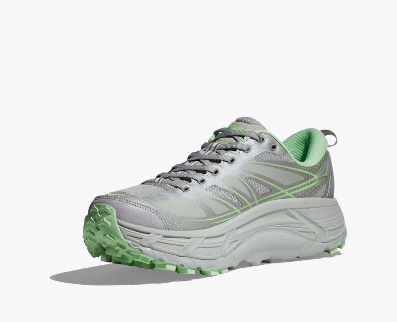 Women's HOKA Mafate Speed 2 Sneakers Grey / Green | 206-LPIUWE