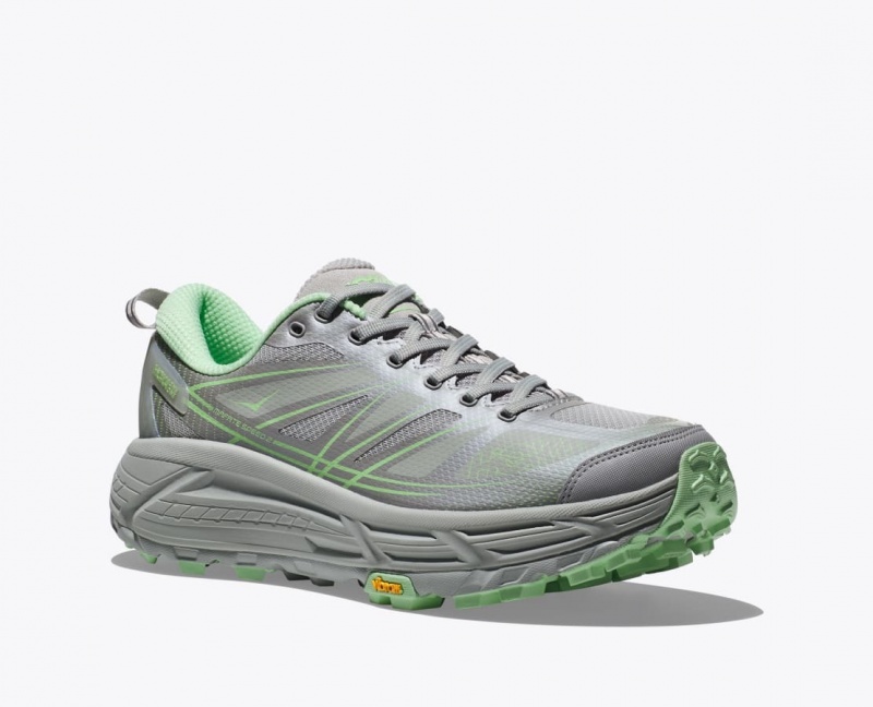 Women's HOKA Mafate Speed 2 Sneakers Grey / Green | 206-LPIUWE