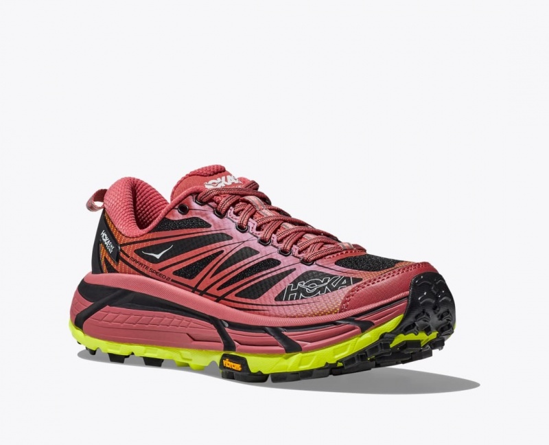 Women's HOKA Mafate Speed 2 Sneakers Red Brown / Black | 468-KHDREZ