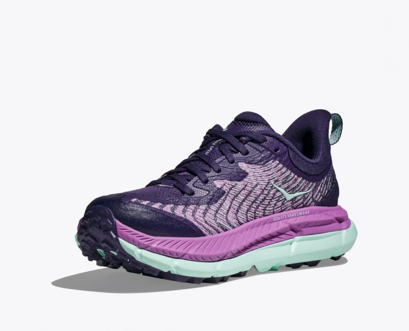 Women's HOKA Mafate Speed 4 Trail Running Shoes Purple / Pink | 357-OHDKPB