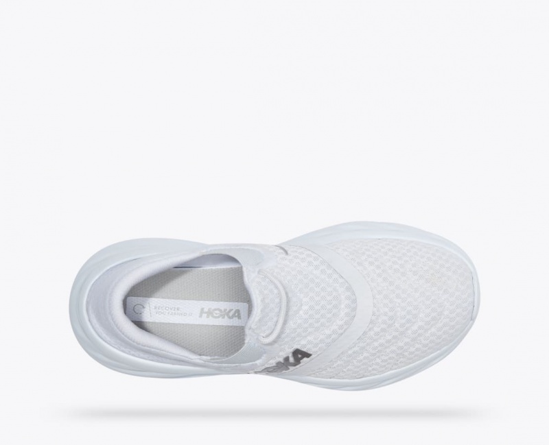 Women's HOKA Ora Recovery 2 Slip On Shoes White | 584-FUVQWL