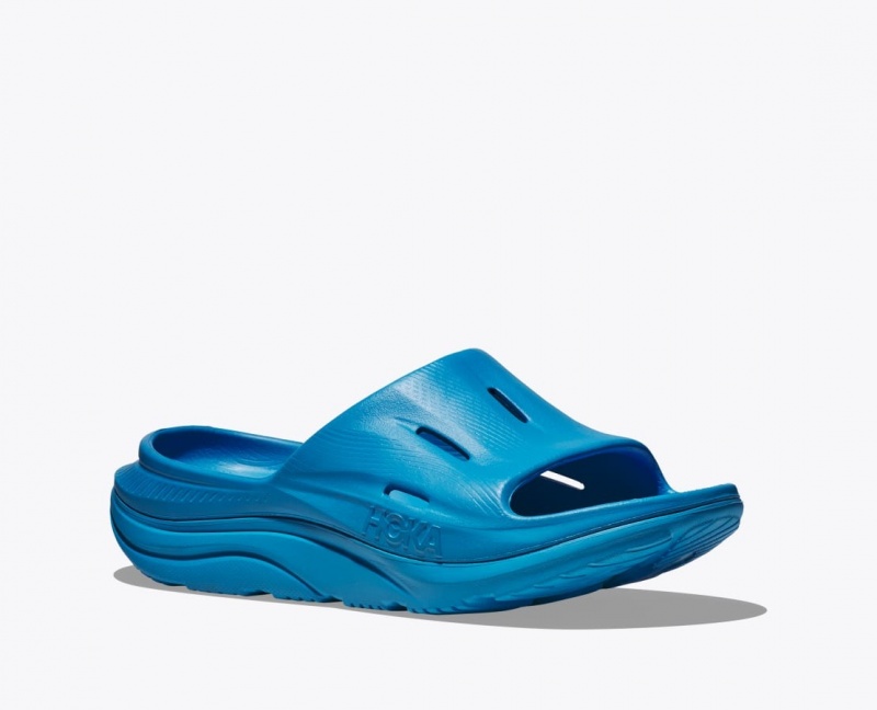 Women's HOKA Ora Recovery 3 Slide Blue | 278-QVCGTY