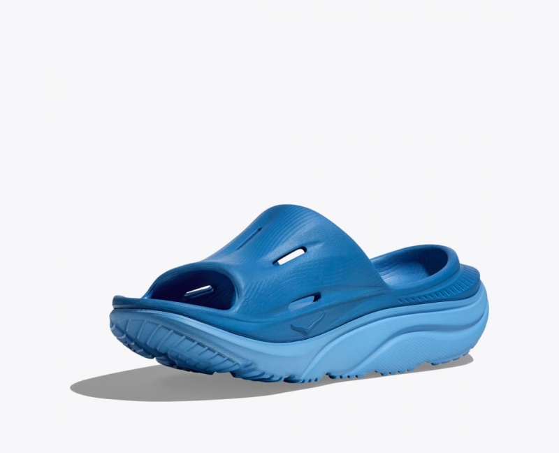 Women's HOKA Ora Recovery 3 Slide Dark Blue | 495-ZECLFG