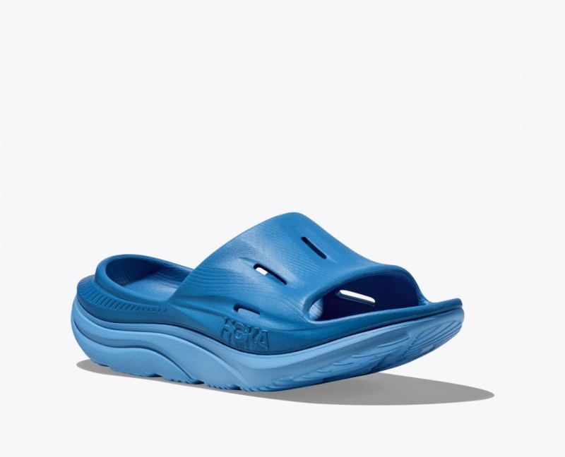 Women's HOKA Ora Recovery 3 Slide Dark Blue | 495-ZECLFG