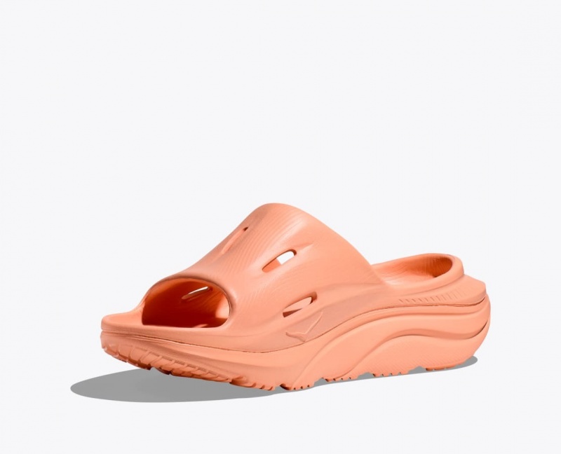 Women's HOKA Ora Recovery 3 Slide Dark Orange | 509-RCOWSJ