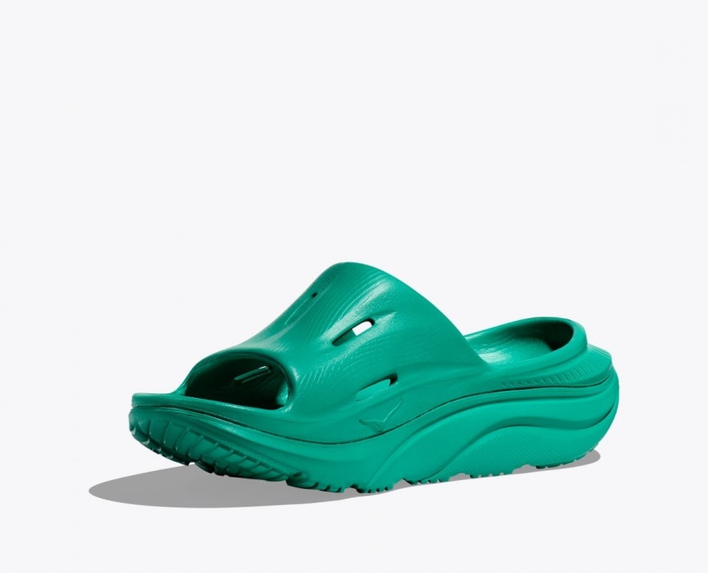 Women's HOKA Ora Recovery 3 Slide Dark Turquoise | 547-DQFYUG