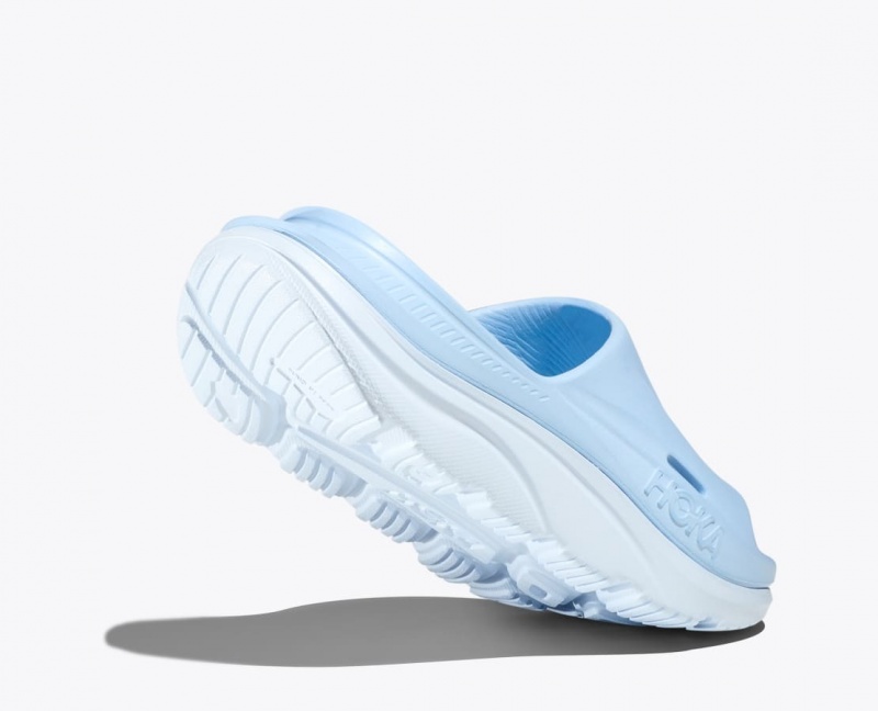 Women's HOKA Ora Recovery 3 Slide Light Blue | 980-HLDUZM