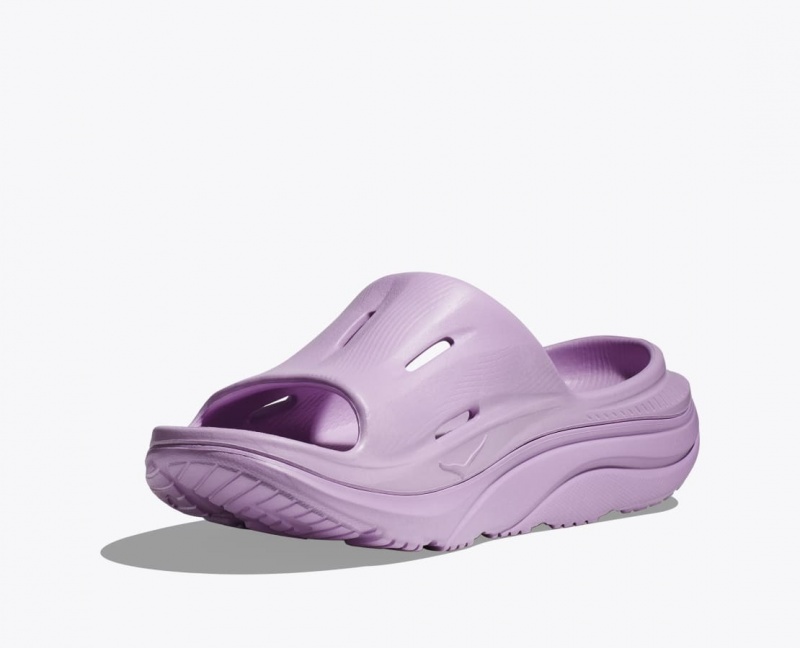 Women's HOKA Ora Recovery 3 Slide Light Purple | 513-AFBOYU