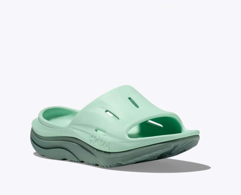 Women's HOKA Ora Recovery 3 Slide Mint | 273-MVCAUZ