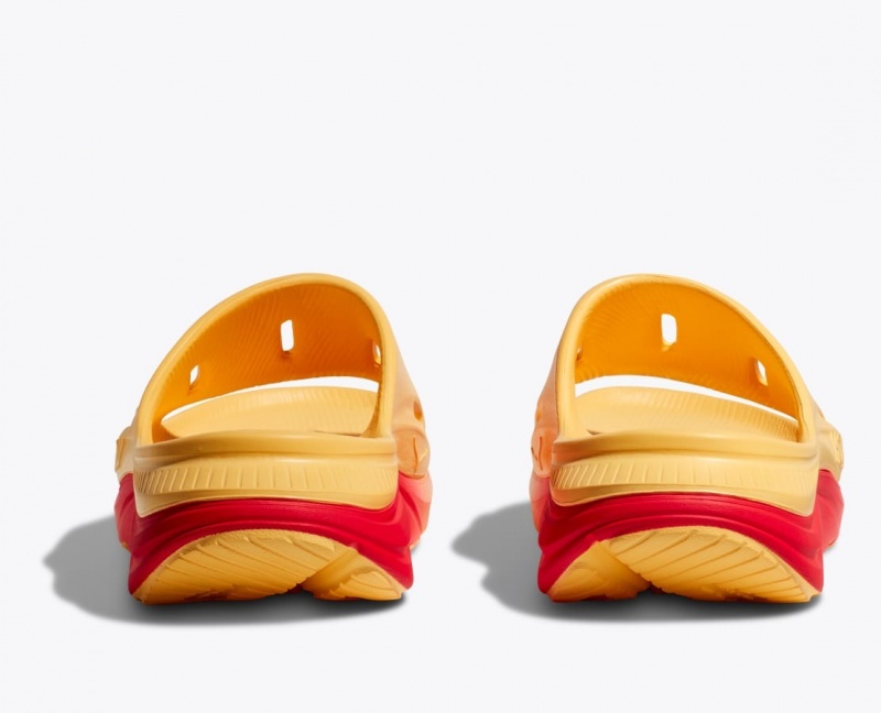 Women's HOKA Ora Recovery 3 Slide Orange / Red | 924-MIFOQK