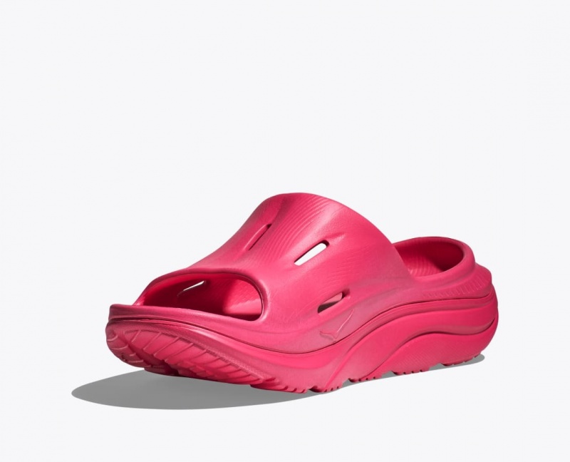 Women's HOKA Ora Recovery 3 Slide Red | 983-GHPKRM