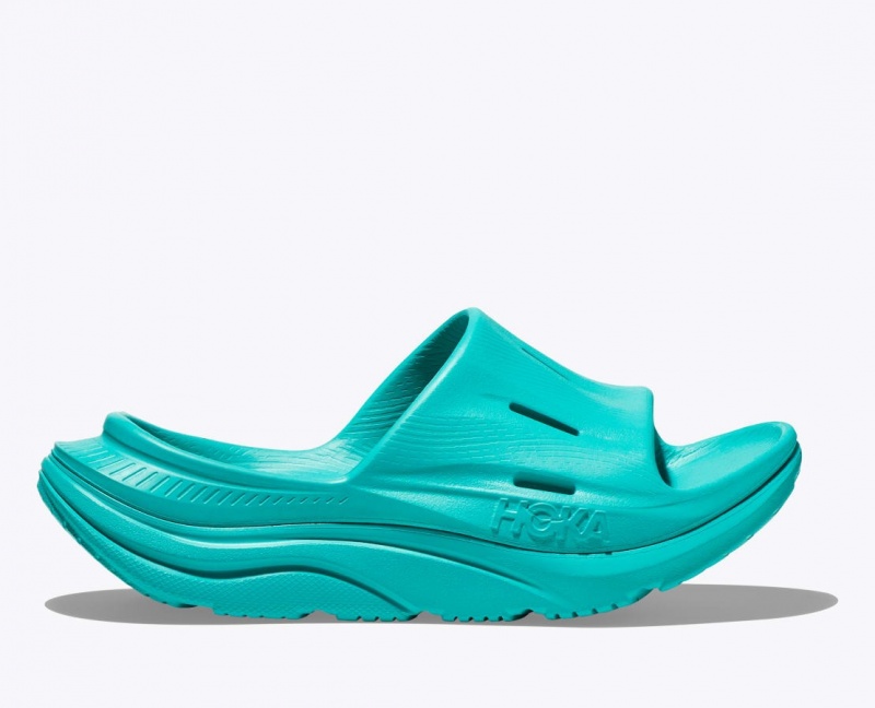 Women\'s HOKA Ora Recovery 3 Slide Turquoise | 673-LJXGCM