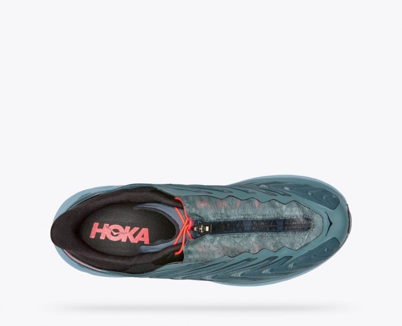 Women's HOKA Project Clifton Sneakers Blue Green / Grey | 342-FYORCQ