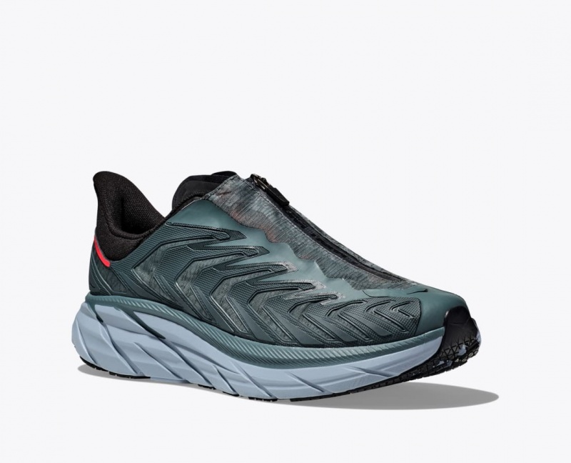 Women's HOKA Project Clifton Sneakers Blue Green / Grey | 342-FYORCQ