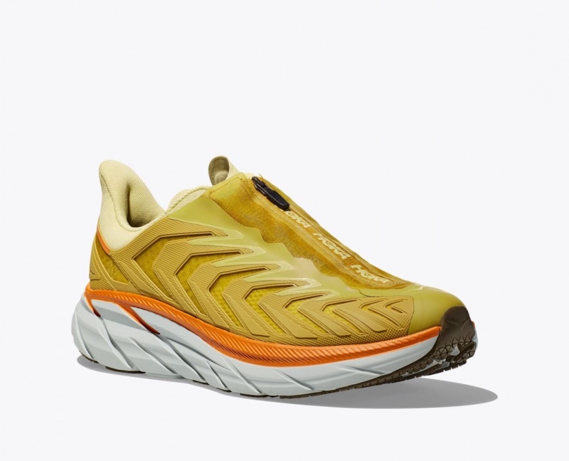 Women's HOKA Project Clifton Sneakers Light Green / Yellow | 376-TQLBUC