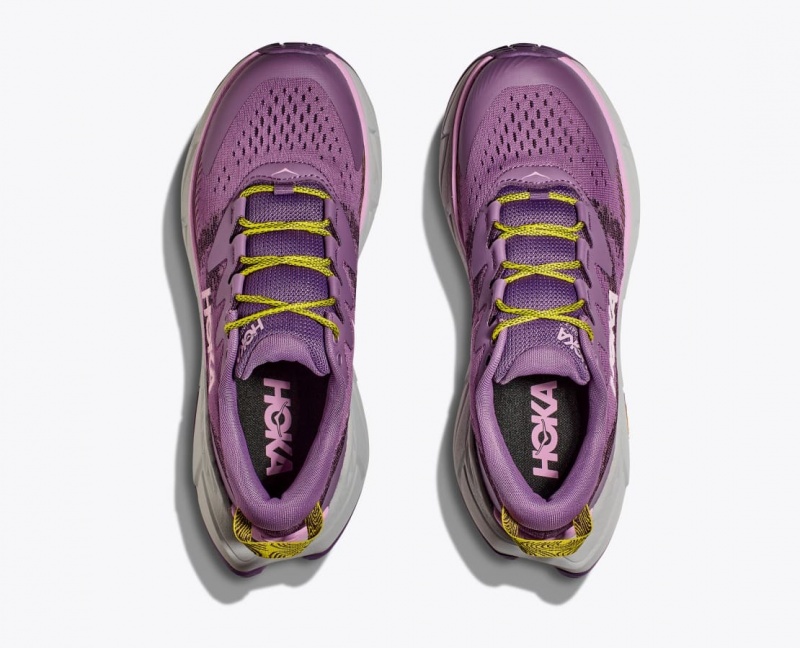 Women's HOKA Skyline-Float X Hiking Shoes Purple | 305-SGWPQD