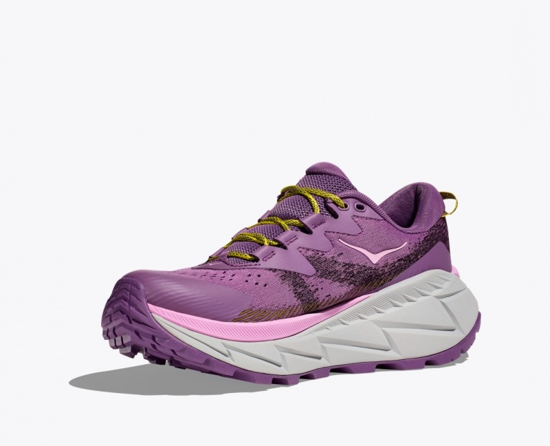 Women's HOKA Skyline-Float X Hiking Shoes Purple | 305-SGWPQD