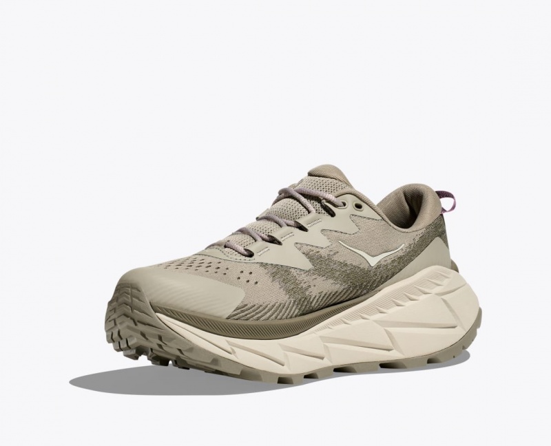 Women's HOKA Skyline-Float X Hiking Shoes Khaki | 726-OIQYWS