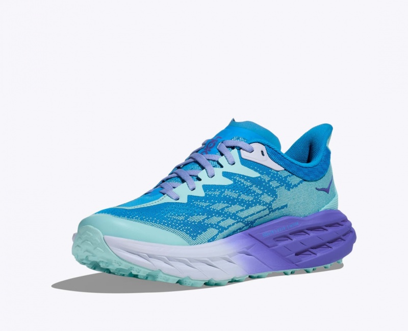 Women's HOKA Speedgoat 5 Trail Running Shoes Blue / Purple | 608-XODMIH